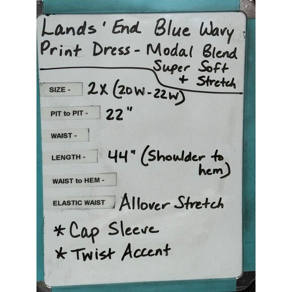 Lands' End Women's Size 2X (20W-22W) Modal Blend Twist front Knee Length Dress - Picture 9 of 9